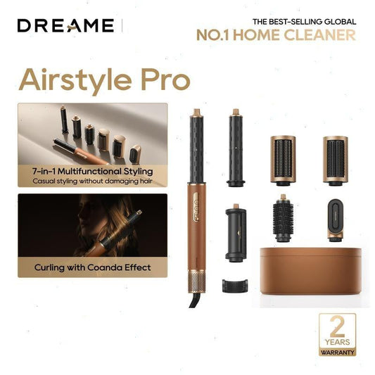 DREAME Airstyle Pro 7-In-1 Hair Styler with Fast Drying, 2 Curling Barrels, Volumizing Effect, Smoothing Brush, and Comfort for Enhanced Styling Hair Styling Tools Hair Straightener Curler Set Curly Iron Lam Ge Multi Curl Christmas Gift Ideas