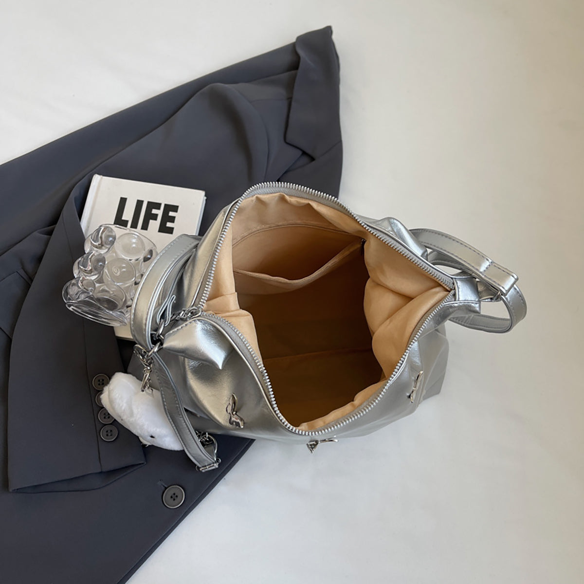 Large Leather Crossbody Handbag