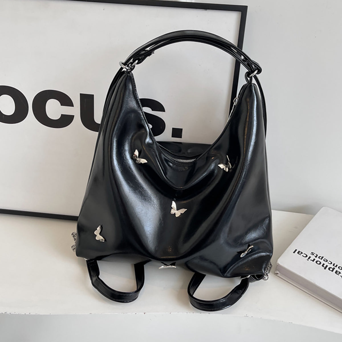 Large Leather Crossbody Handbag