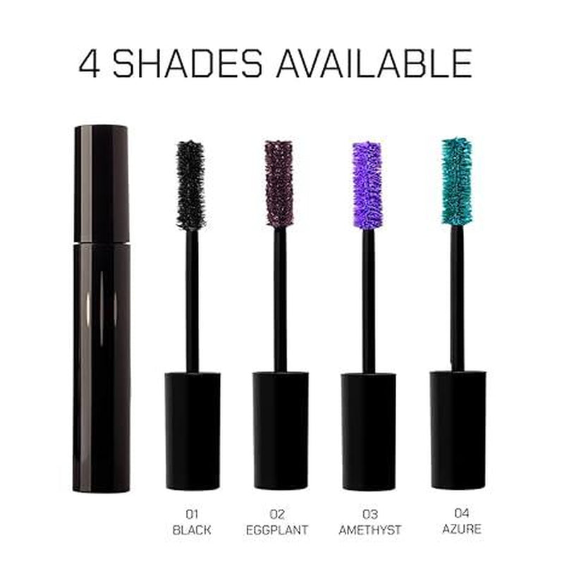 Radiant Professional Lengthening Mascara – Fiber Lash Smudge Proof Mascara Volume and Length– Cruelty-Free Natural Wax Formula with Silicone Brush - (0.43 Oz)