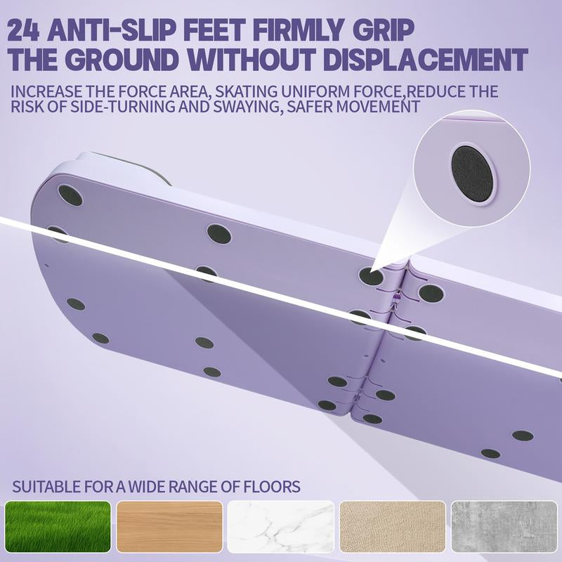 8-In-1 Multi-Functional Foldable Pilates Board, 24 Non-Slip Feet, Small Space Storage for Living Room, Bedroom, Gym, Yoga Room