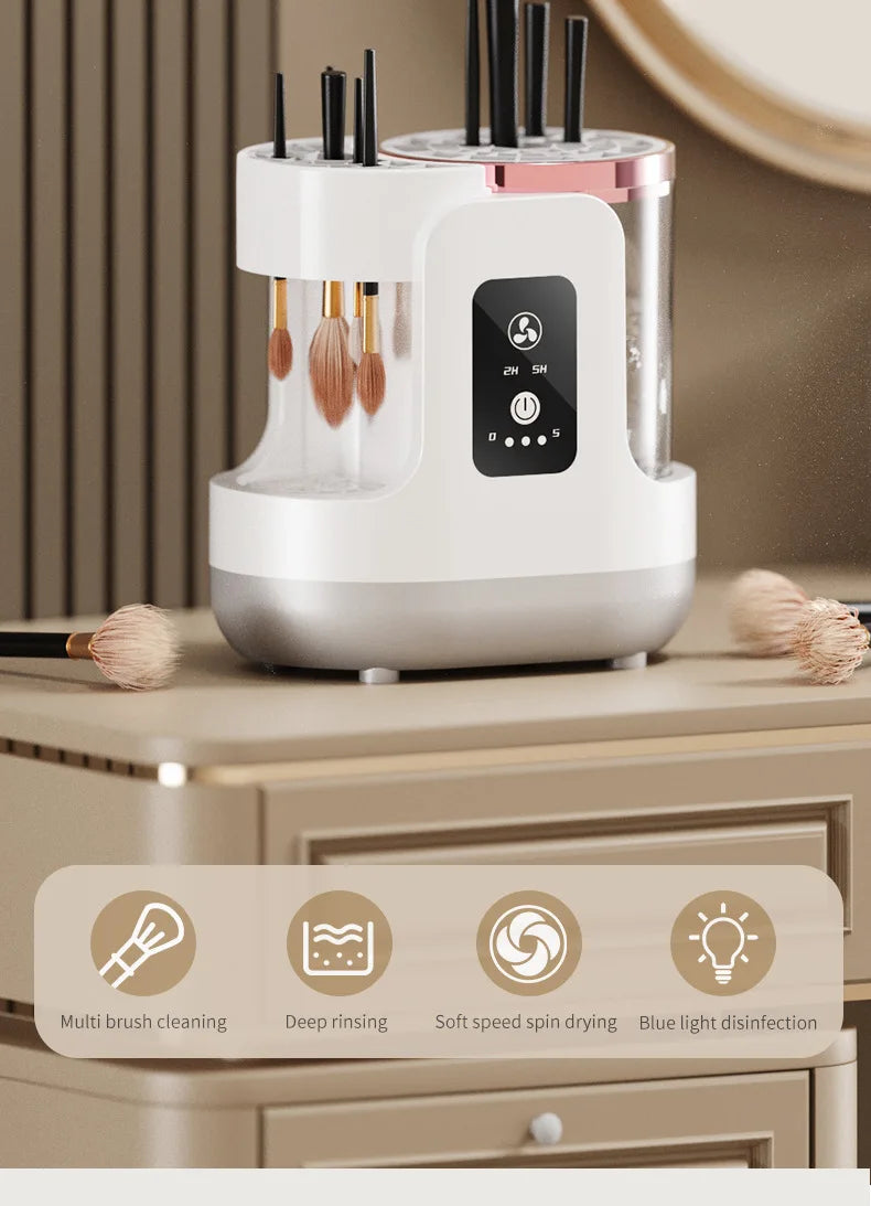 3 IN 1 USB Electric Makeup Brush Cleaner Machine Automatic Quick-Drying Portable Cosmetic Brush Cleaning And Drying Tools