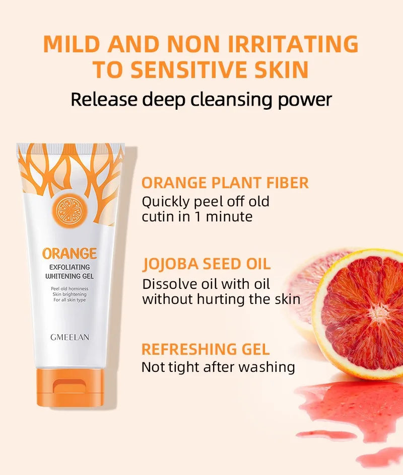 Orange Exfoliating Gel Dead Spot Remover Brighten Peeling 50g Gentle Repair Scrub Whiten Hydrating Moisturizer Korean Skin Care
