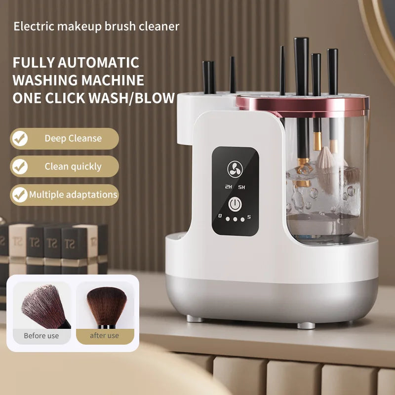3 IN 1 USB Electric Makeup Brush Cleaner Machine Automatic Quick-Drying Portable Cosmetic Brush Cleaning And Drying Tools