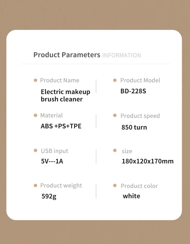 3 IN 1 USB Electric Makeup Brush Cleaner Machine Automatic Quick-Drying Portable Cosmetic Brush Cleaning And Drying Tools