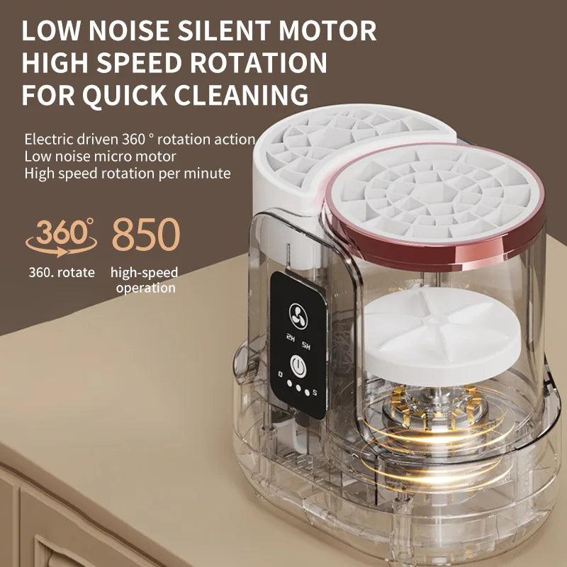 3 IN 1 USB Electric Makeup Brush Cleaner Machine Automatic Quick-Drying Portable Cosmetic Brush Cleaning And Drying Tools