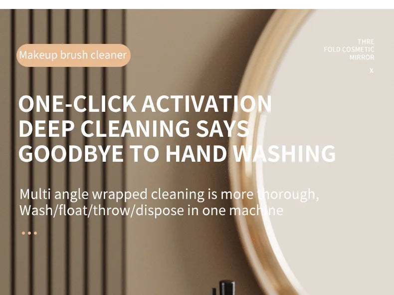3 IN 1 USB Electric Makeup Brush Cleaner Machine Automatic Quick-Drying Portable Cosmetic Brush Cleaning And Drying Tools