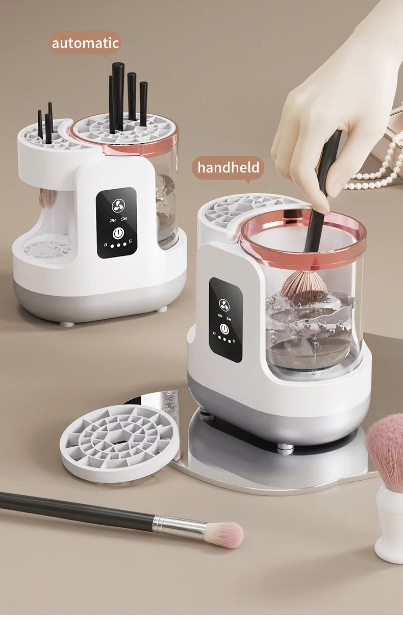 3 IN 1 USB Electric Makeup Brush Cleaner Machine Automatic Quick-Drying Portable Cosmetic Brush Cleaning And Drying Tools