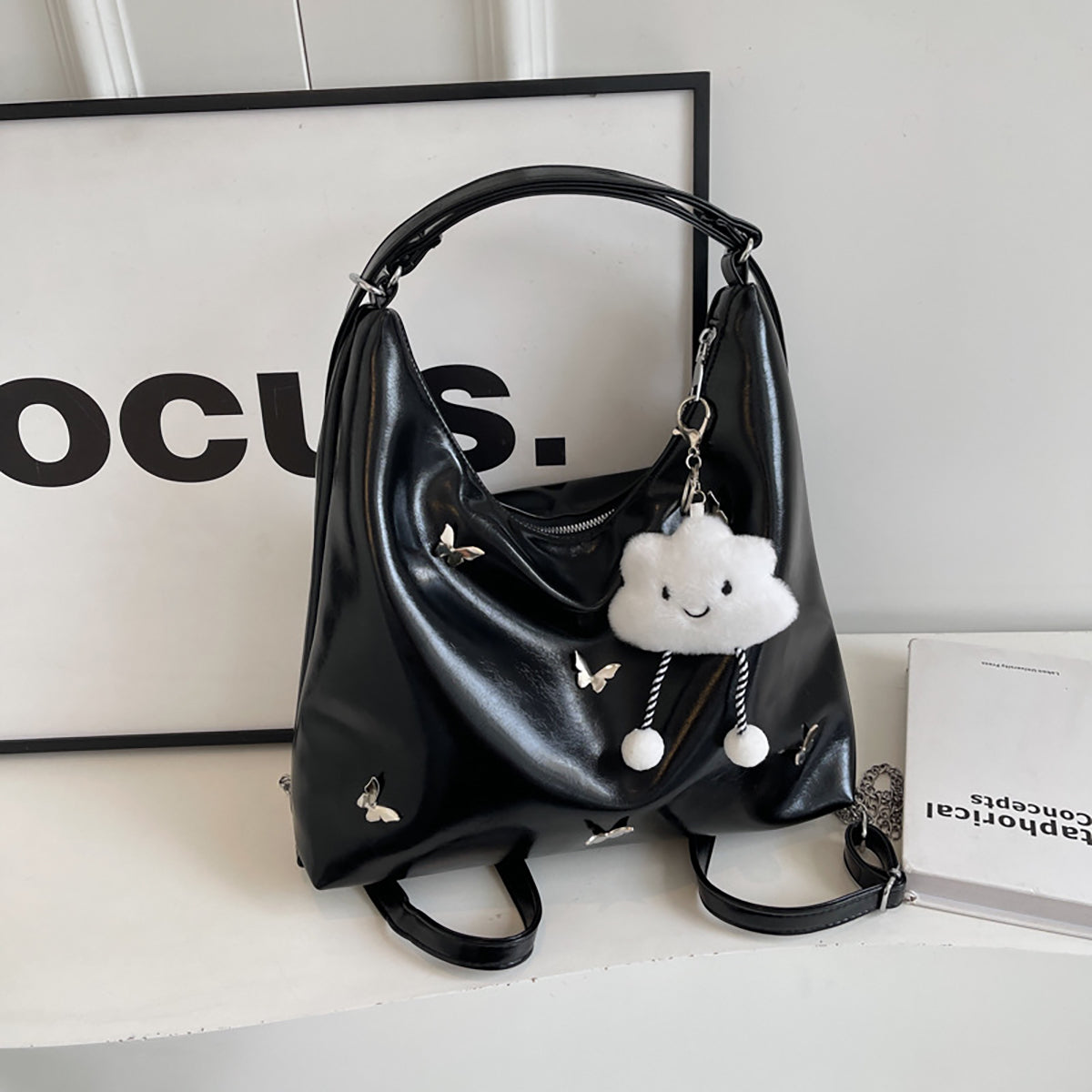 Large Leather Crossbody Handbag