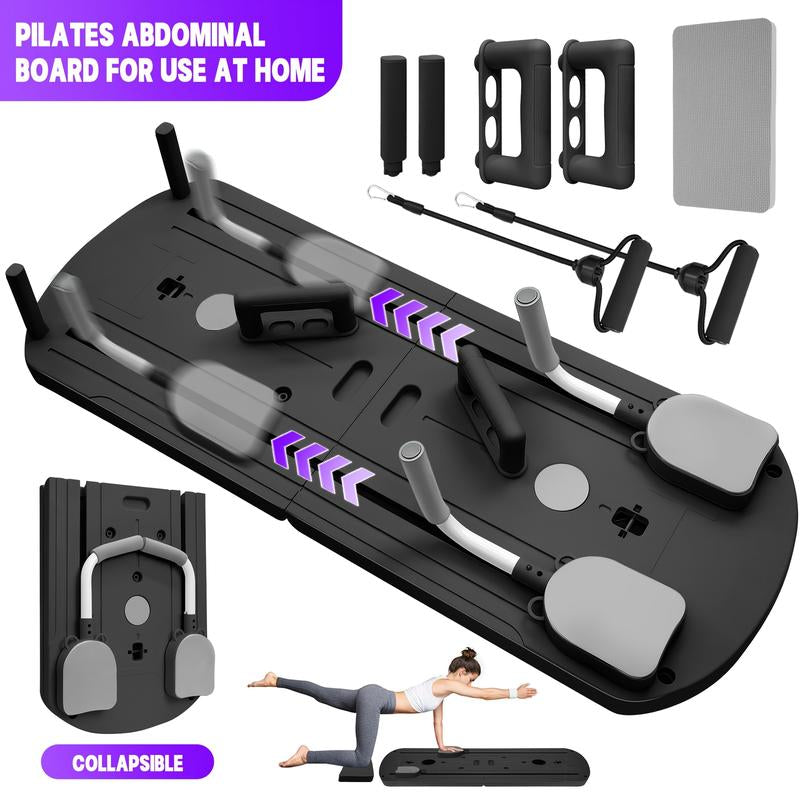 8-In-1 Multi-Functional Foldable Pilates Board, 24 Non-Slip Feet, Small Space Storage for Living Room, Bedroom, Gym, Yoga Room