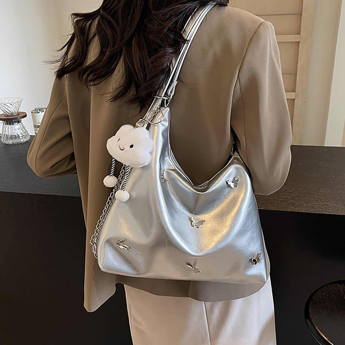 Large Leather Crossbody Handbag