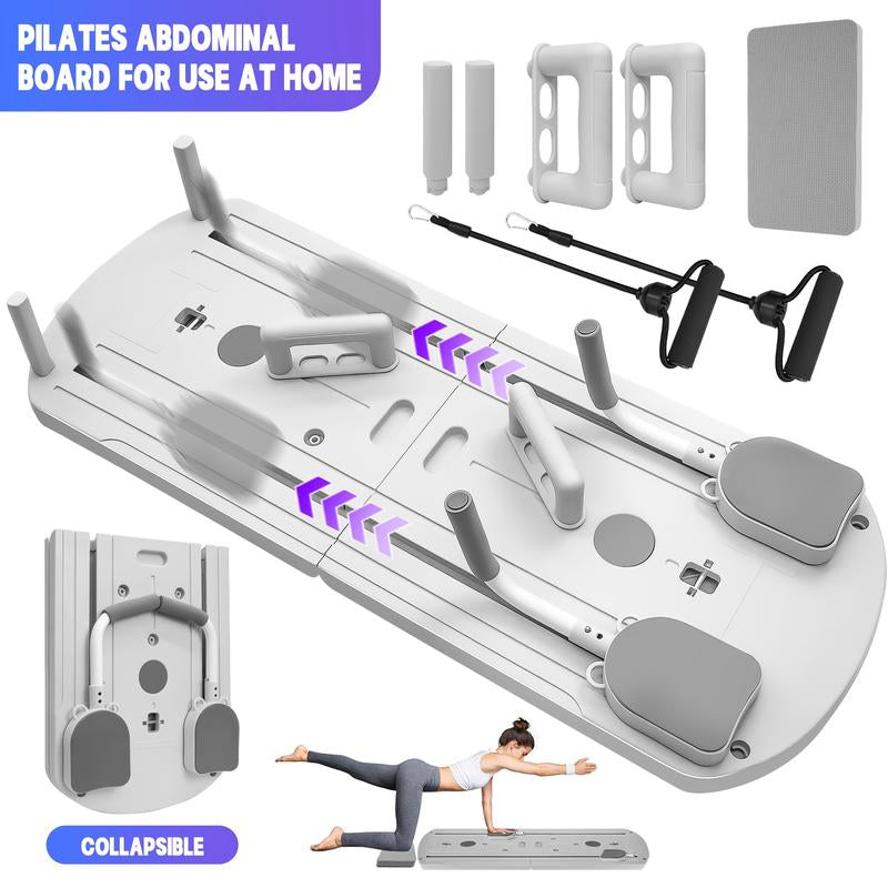 8-In-1 Multi-Functional Foldable Pilates Board, 24 Non-Slip Feet, Small Space Storage for Living Room, Bedroom, Gym, Yoga Room