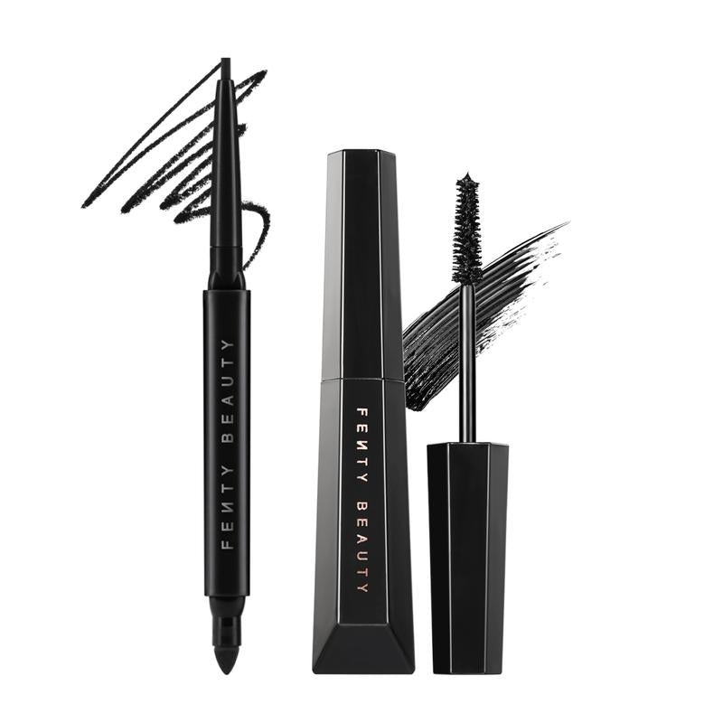 Fenty Beauty Amplify Your Eyes Duo: Fine Linez Lash Line-Enchancing Eyeliner + Hella Thicc Volumizing Mascara