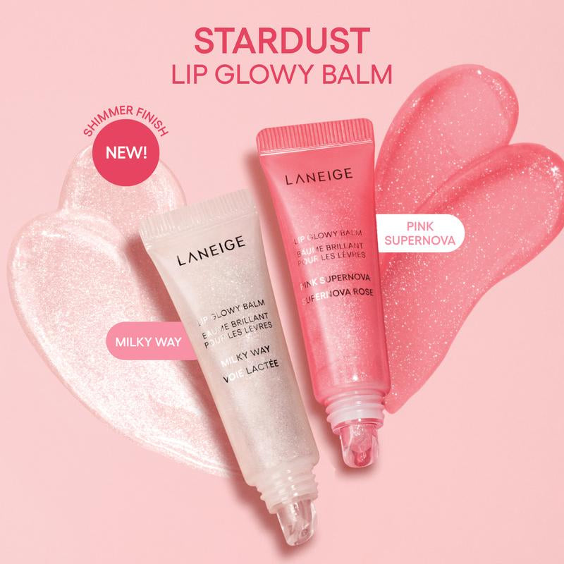Laneige Lip Glowy Balm Stardust Duo, Pink Supernova and Milky Way Lip Balm