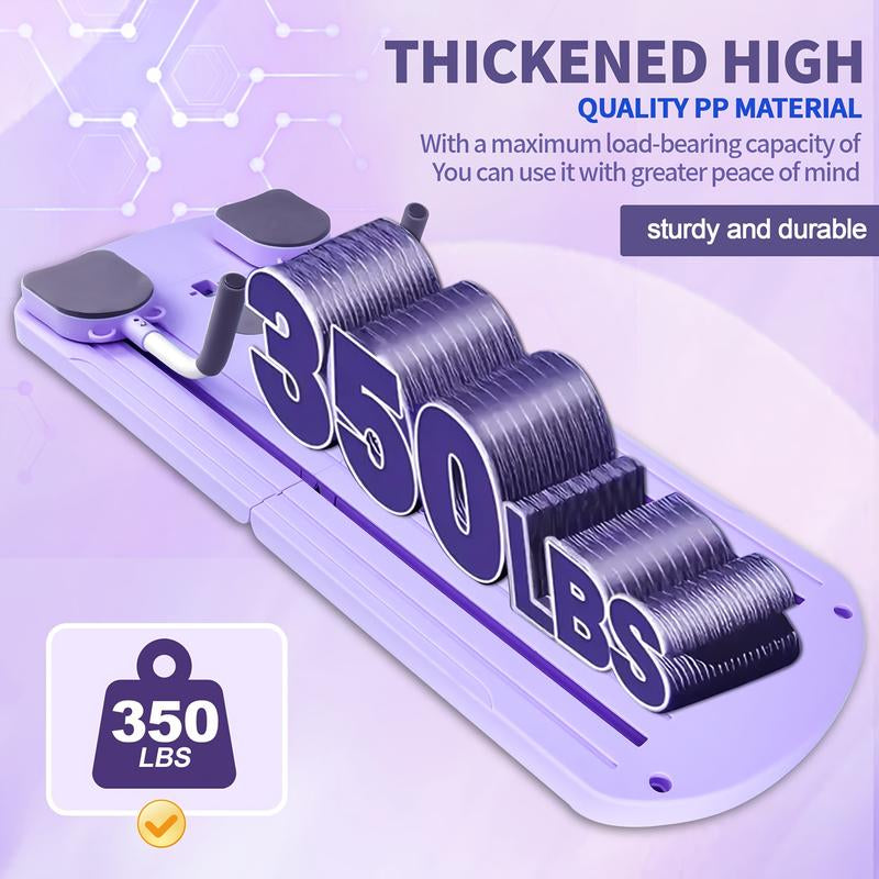 8-In-1 Multi-Functional Foldable Pilates Board, 24 Non-Slip Feet, Small Space Storage for Living Room, Bedroom, Gym, Yoga Room